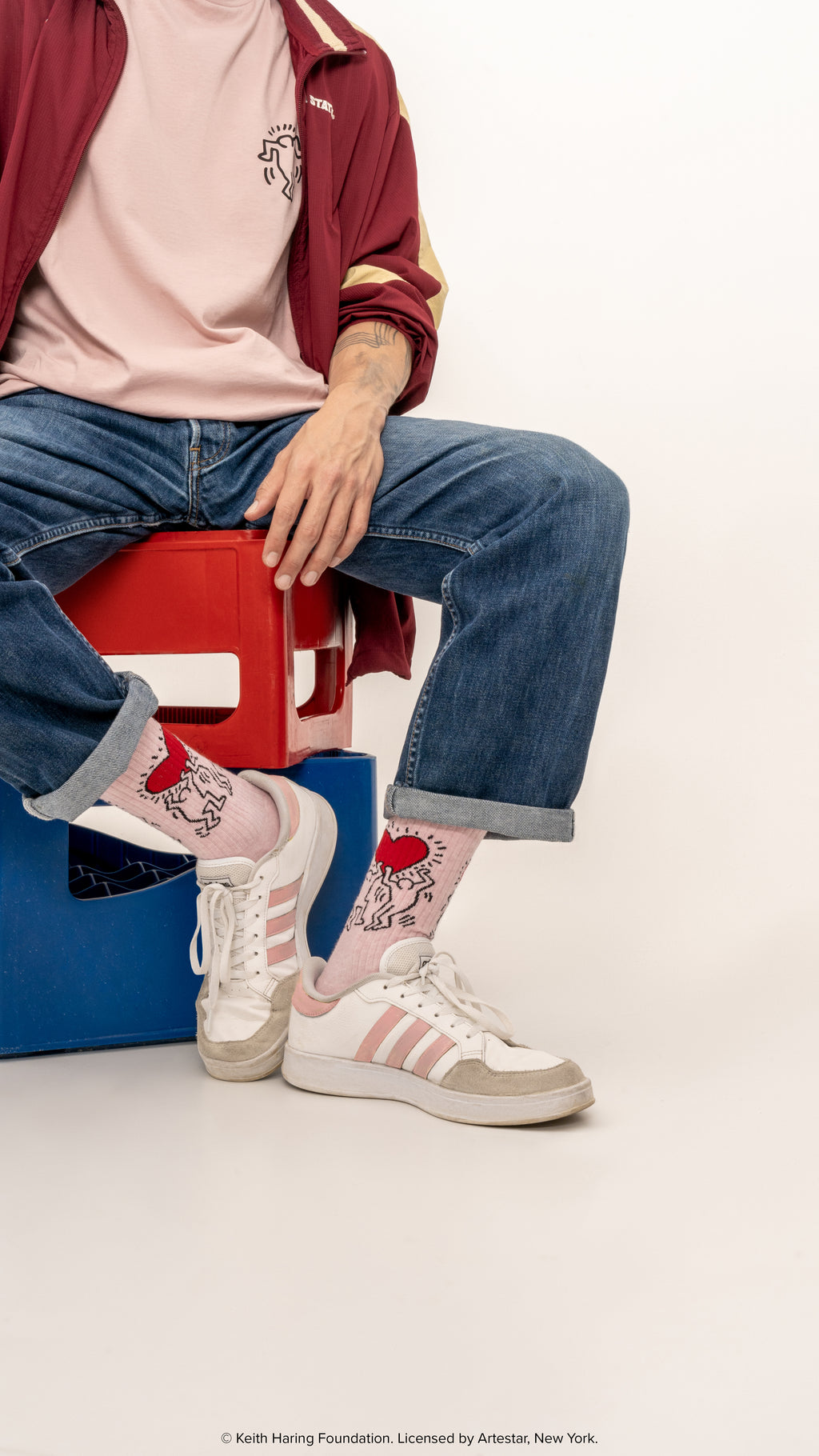 Socks Athletic Keith Haring Heart