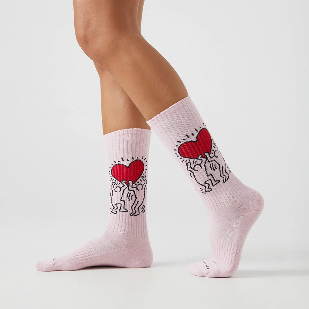Socks Athletic Keith Haring Heart